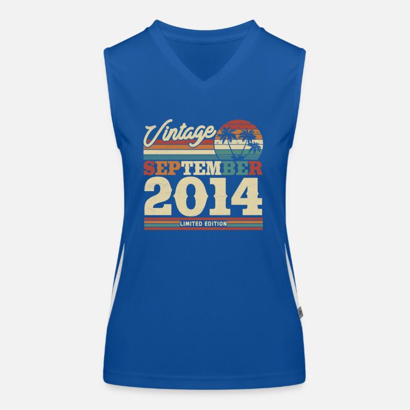 Vintage Birthday Gift September 2014 Women's Functional Contrast Tank Top
