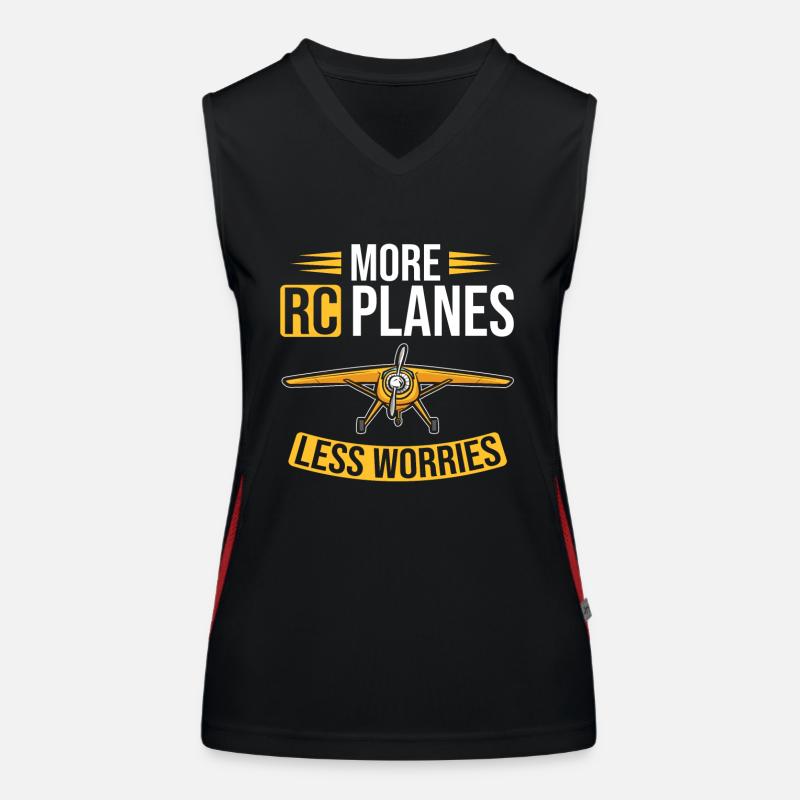 Remote Controlled Airplane Model Airplane Women's Functional Contrast Tank Top