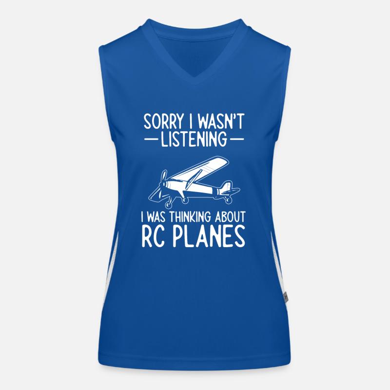 Remote Controlled Airplane Model Airplane Women's Functional Contrast Tank Top
