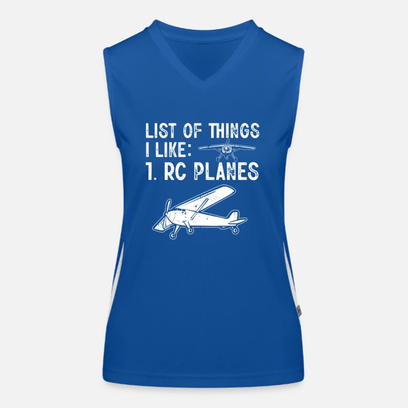 Remote Controlled Airplane Model Airplane Women's Functional Contrast Tank Top