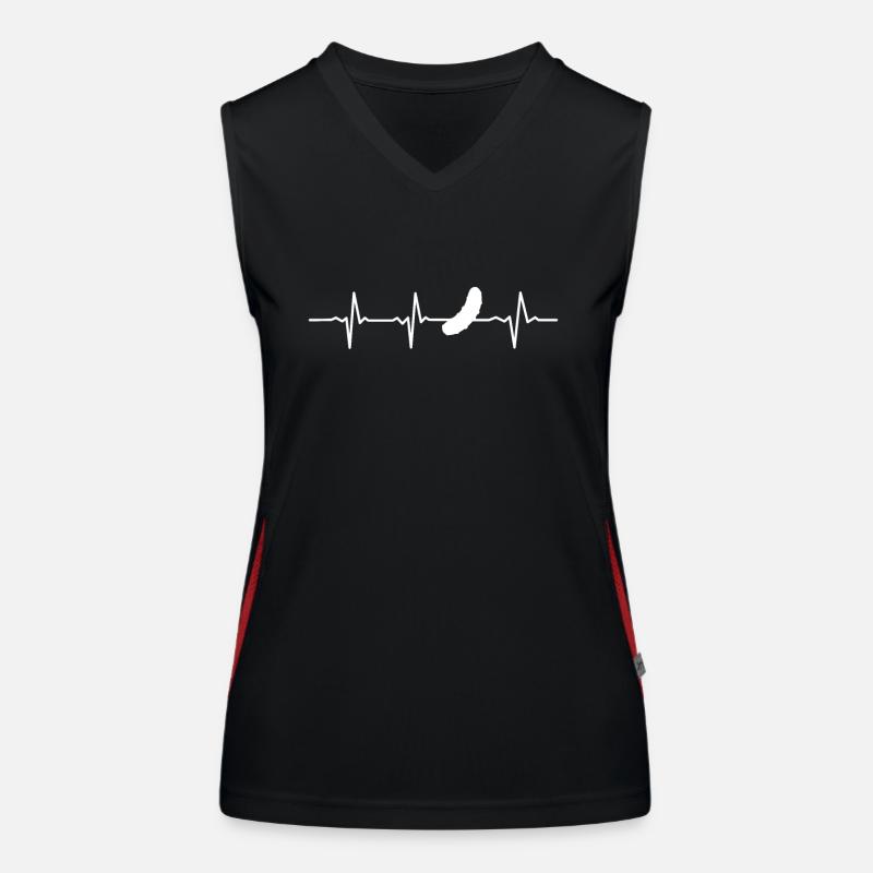 Concombre Heartbeat Pickle Kukumer Concombre aigre Débardeur respirant contrasté Femme