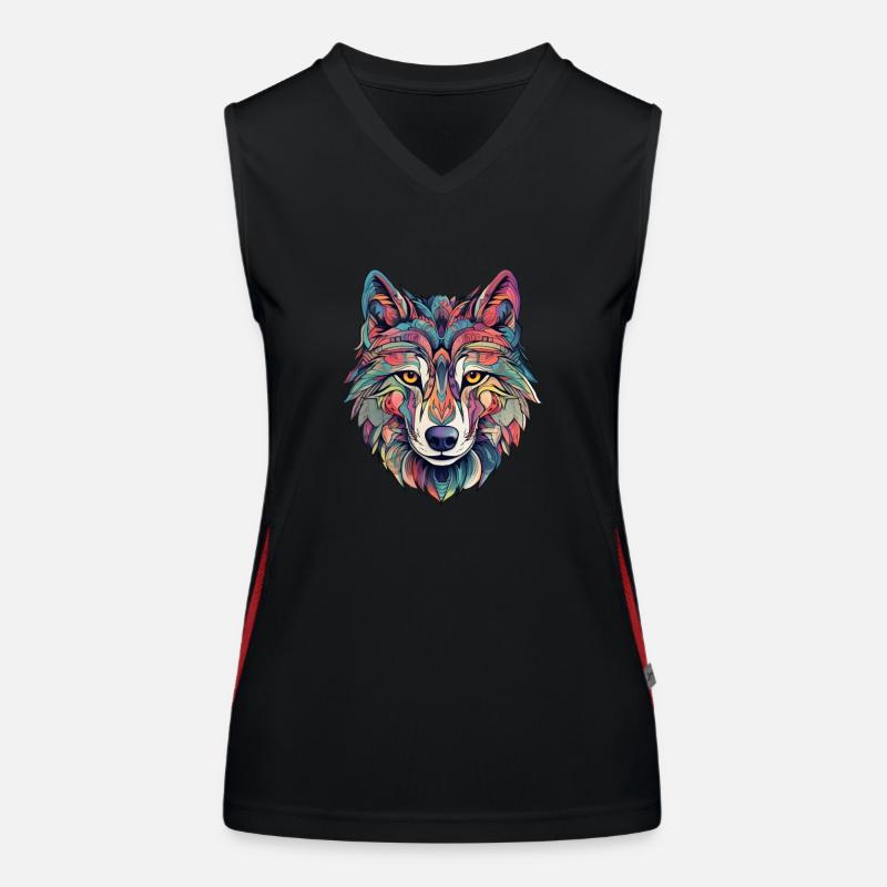 Esthétique du loup Débardeur respirant contrasté Femme
