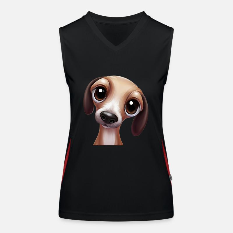 Greyhound Racing Artwork Women's Functional Contrast Tank Top