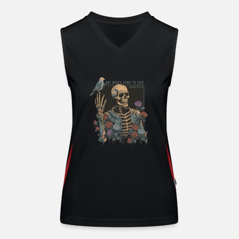 Creepy Grim Reaper Women's Functional Contrast Tank Top