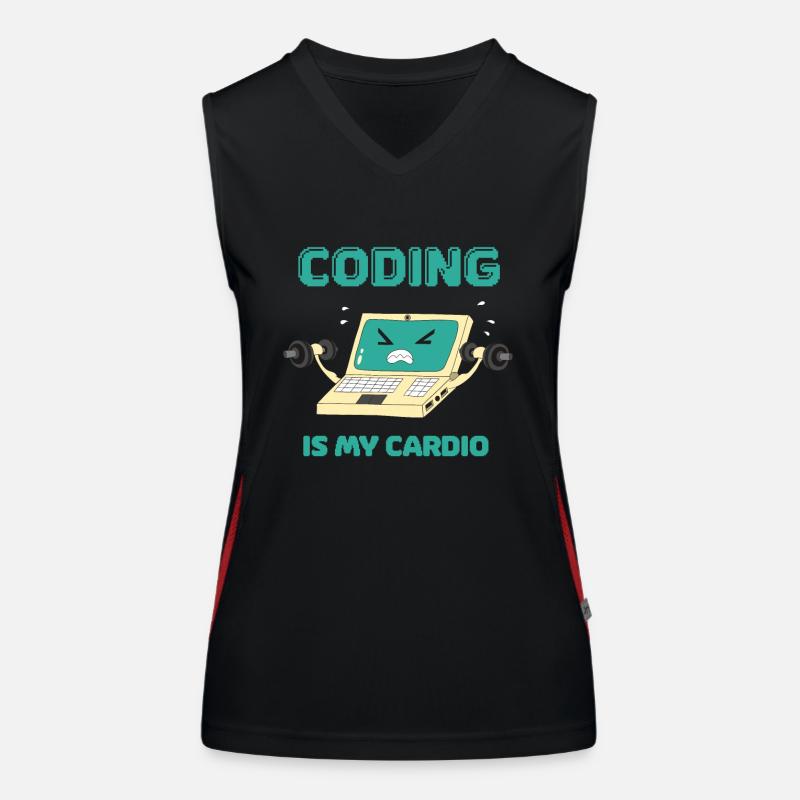 Programmierer Coding Fitness Lustiges Informatiker Funktionelles Kontrast-Tank Top für Frauen