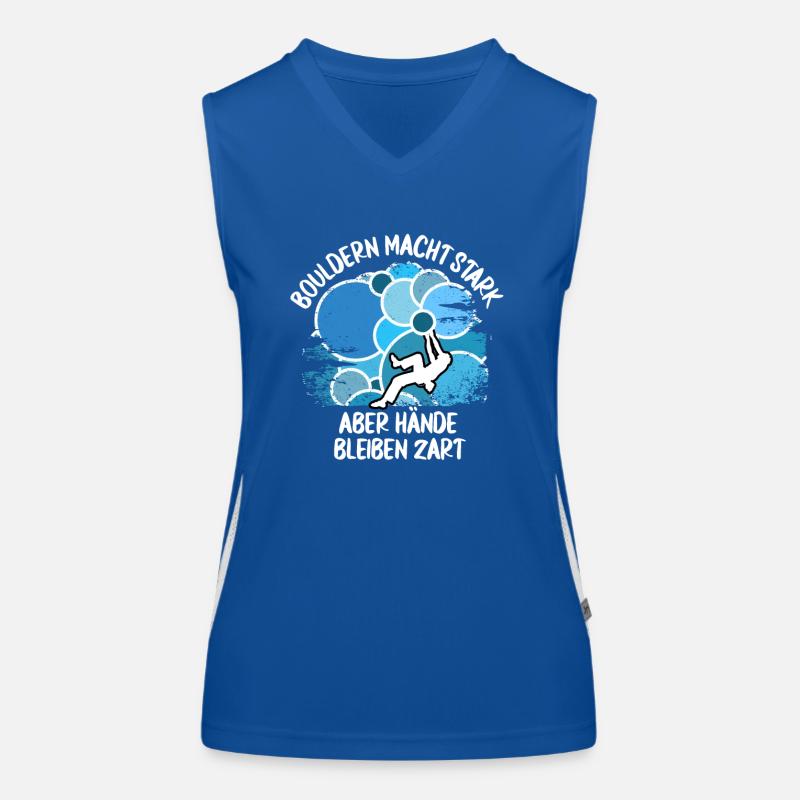 Vintage Bouldern Boulderer Klettern Kletterer Funktionelles Kontrast-Tank Top für Frauen
