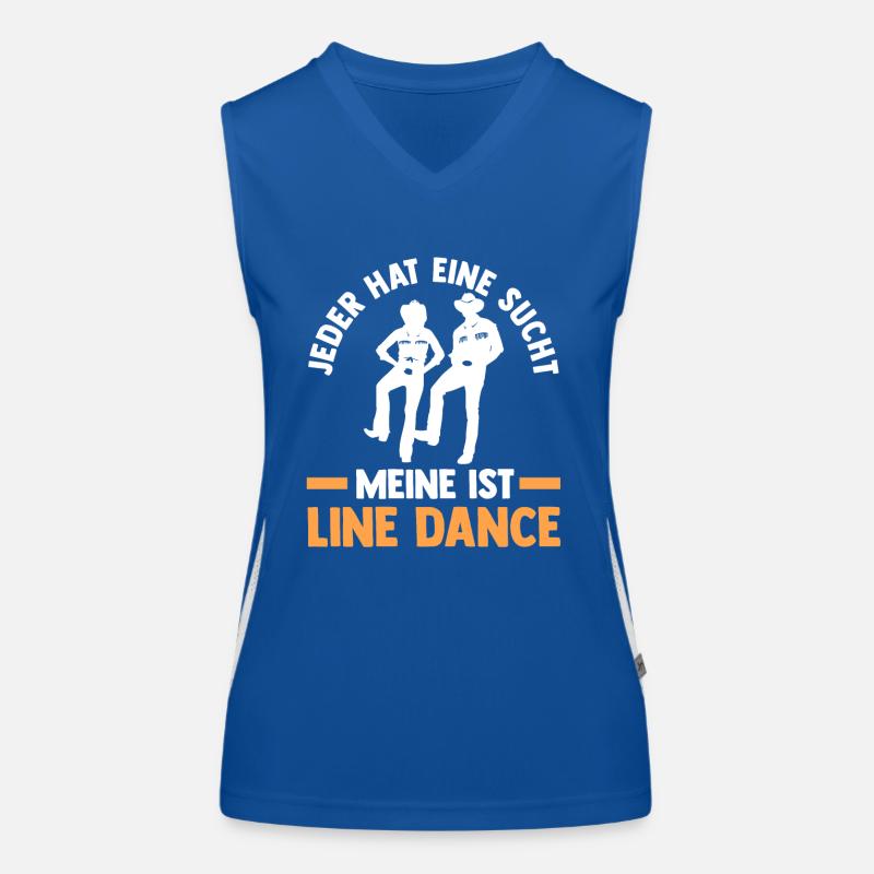 Line Dance Tänzer Funktionelles Kontrast-Tank Top für Frauen