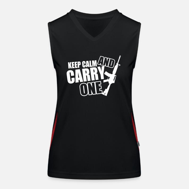 AR 15 AR 15 Keep Calm and Carry One Women's Functional Contrast Tank Top