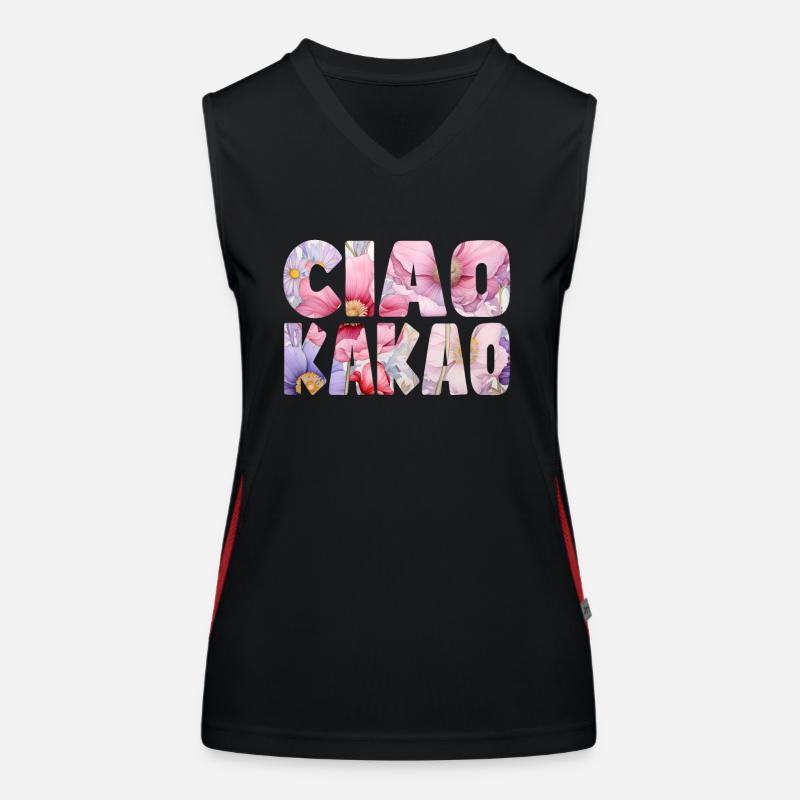 Ciao Cocoa Floral Pattern Women's Functional Contrast Tank Top