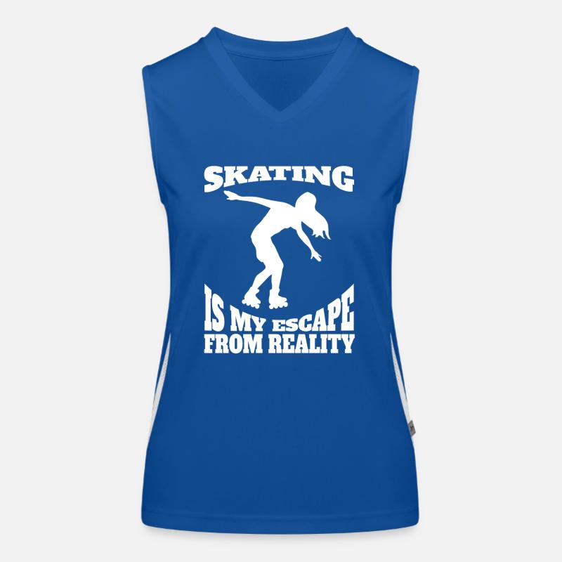 Roller Skate Inline Skater Gift Skate Inline Skater Débardeur respirant contrasté Femme