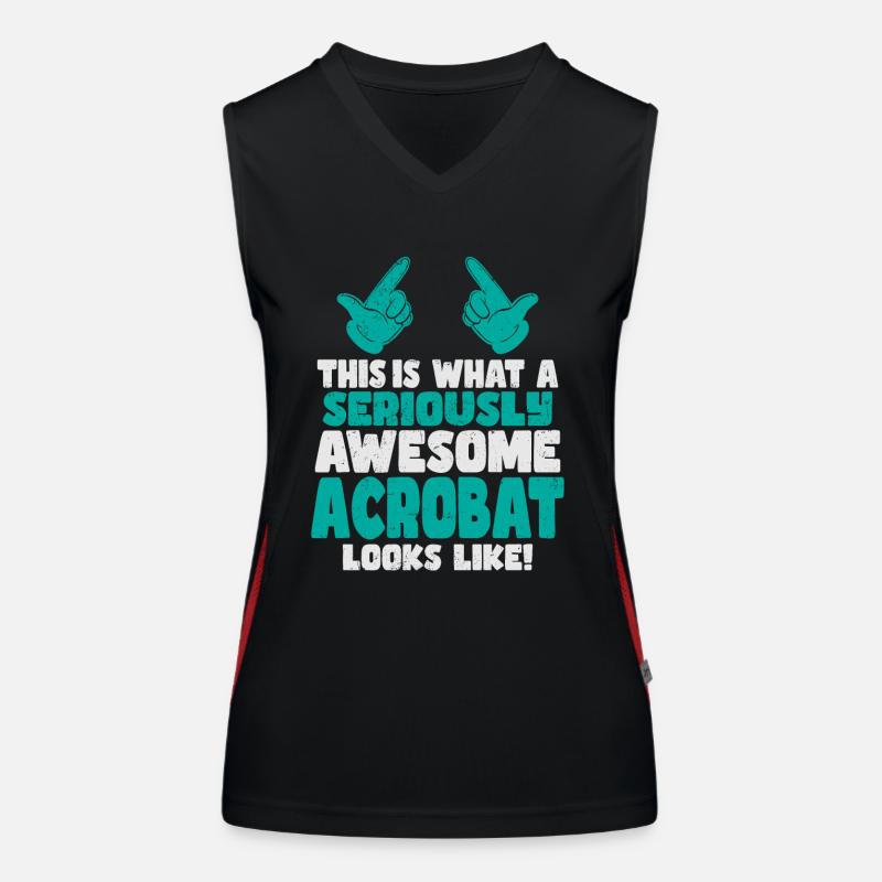 This is what a cool awesome acrobat looks Funktionelles Kontrast-Tank Top für Frauen