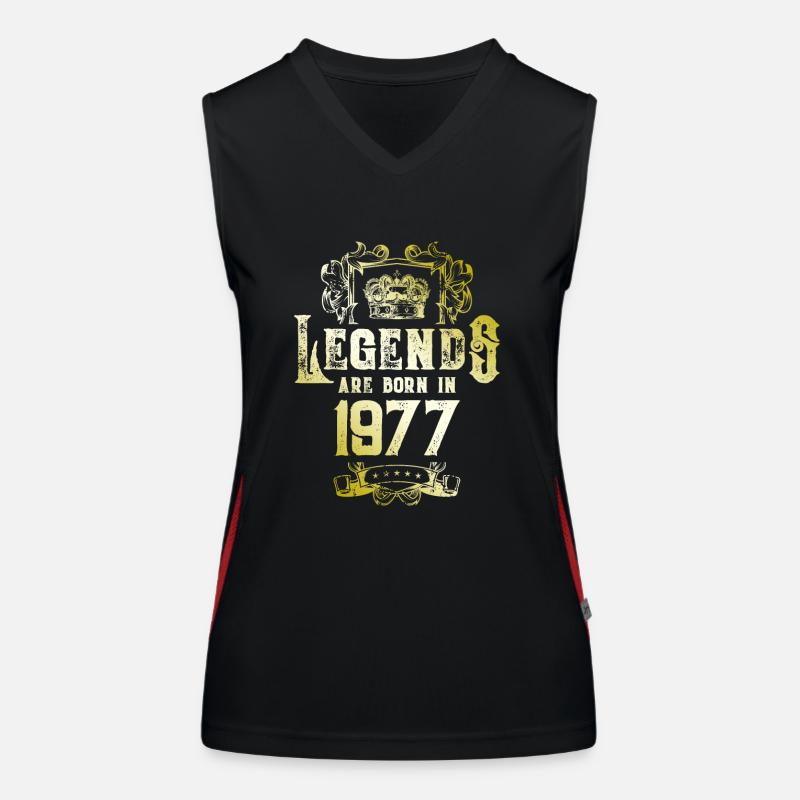 1977 legends geburtstag Funktionelles Kontrast-Tank Top für Frauen