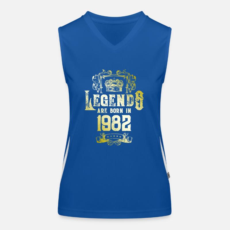 1982 legends geburtstag Funktionelles Kontrast-Tank Top für Frauen