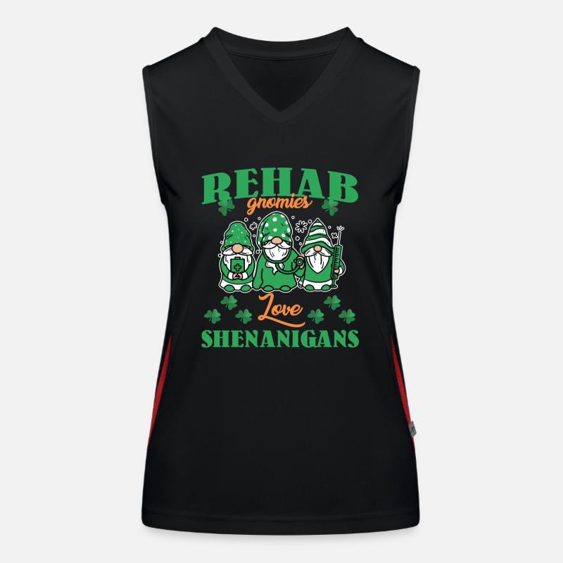 Drôle d’équipe de réadaptation Saint-Patrick Débardeur respirant contrasté Femme