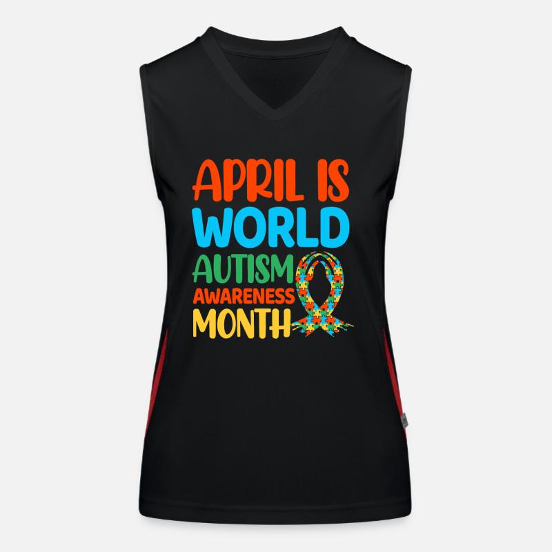 Autism Autistic Women's Functional Contrast Tank Top