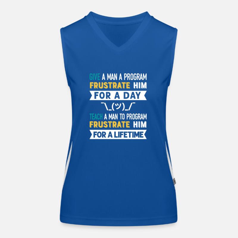 Programmer Humor Coding Jokes Developer Women's Functional Contrast Tank Top