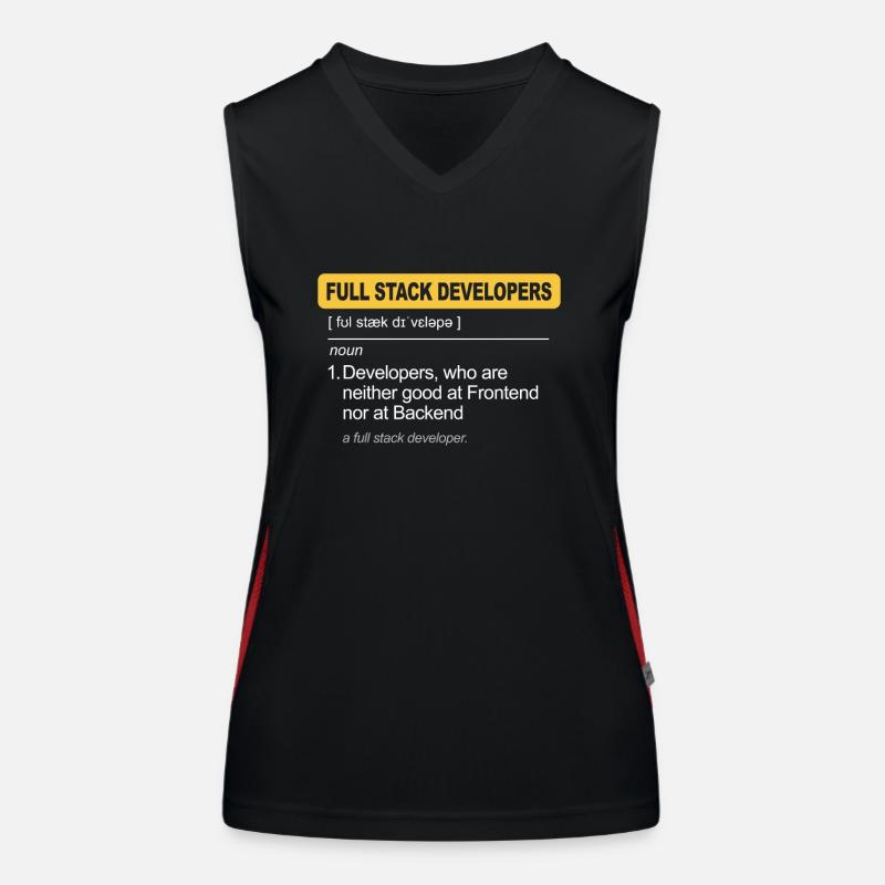 Programmer Humor Coding Jokes Developer Women's Functional Contrast Tank Top