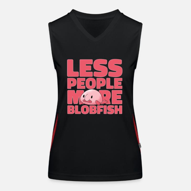 Blobfisch Funktionelles Kontrast-Tank Top für Frauen