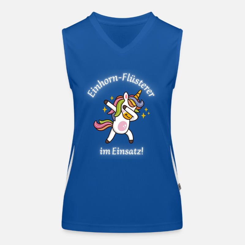 Einhorn-Flüsterer im Einsatz Funktionelles Kontrast-Tank Top für Frauen