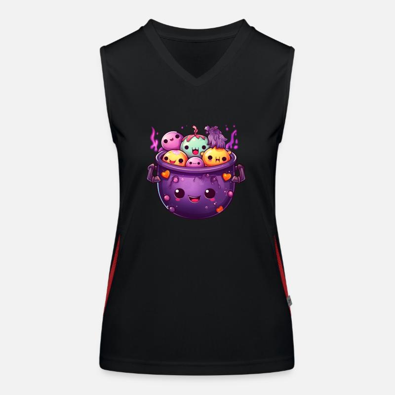 Cute witch Women's Functional Contrast Tank Top