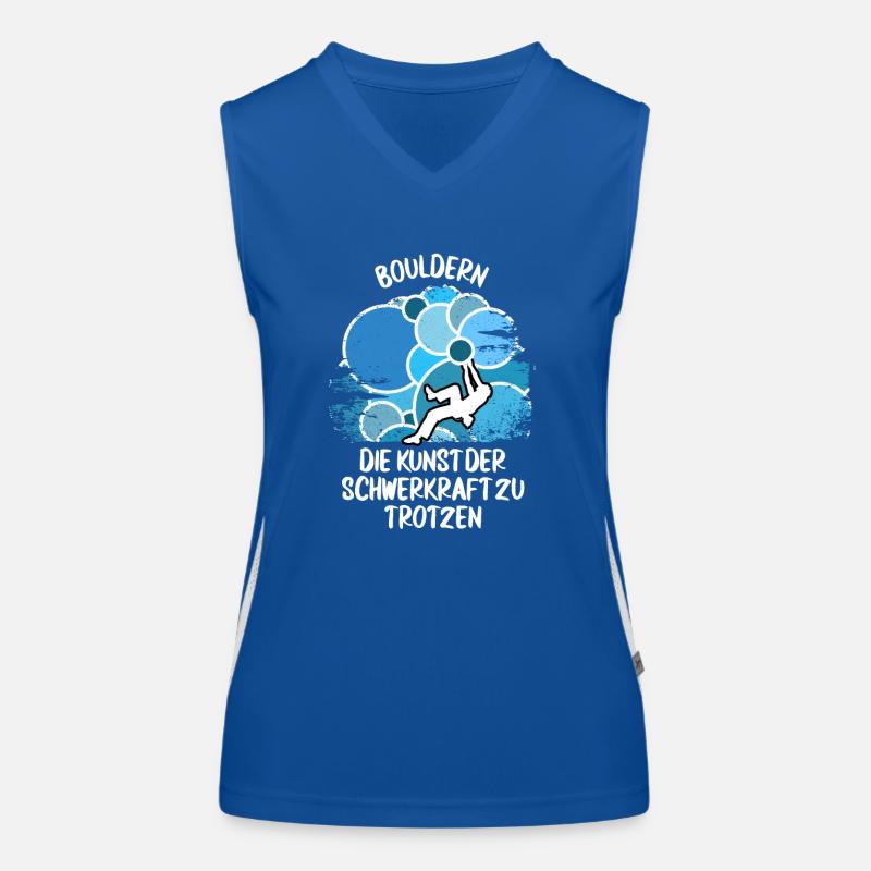 Vintage Bouldern Boulderer Klettern Kletterer Funktionelles Kontrast-Tank Top für Frauen