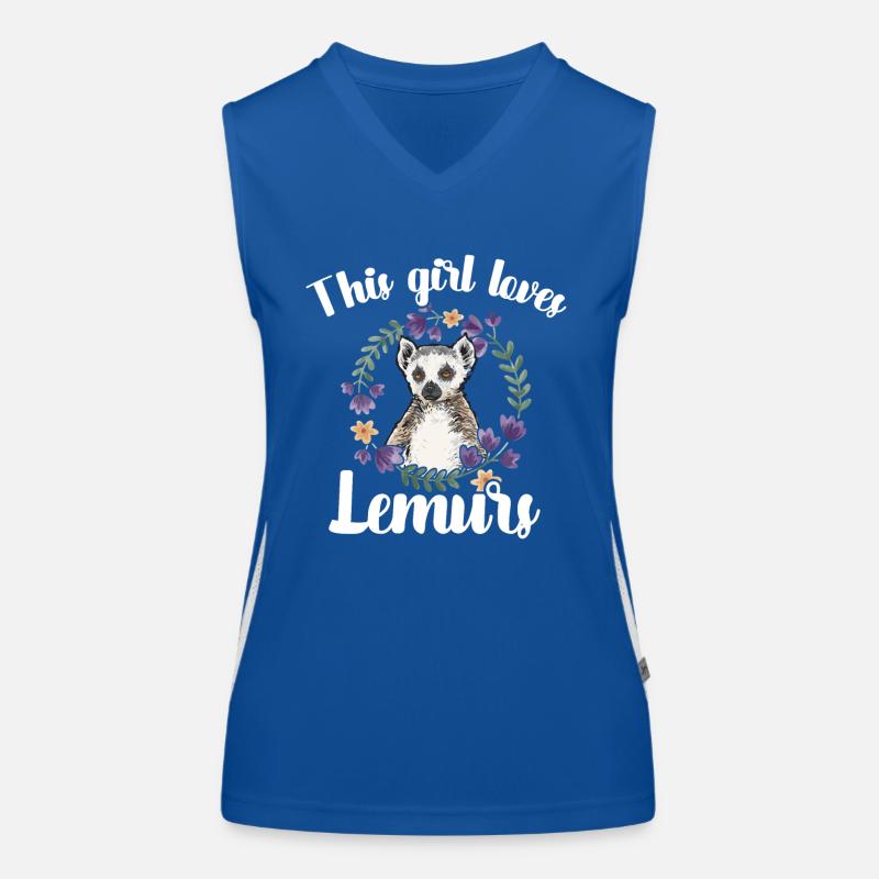 Lémurien à queue annelée Débardeur respirant contrasté Femme