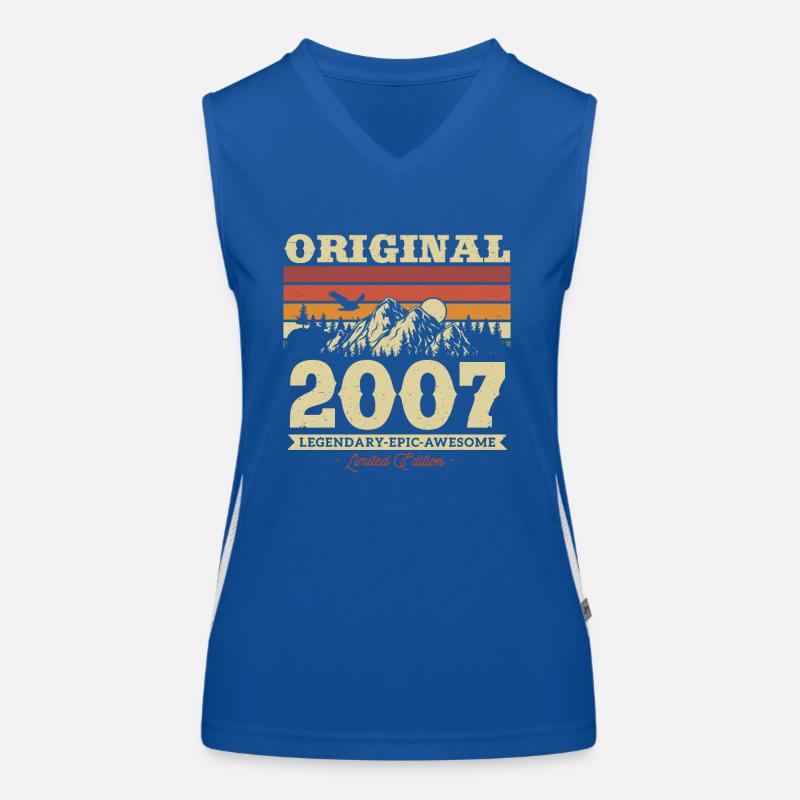 Vintage Birthday Gift 2007 Women's Functional Contrast Tank Top