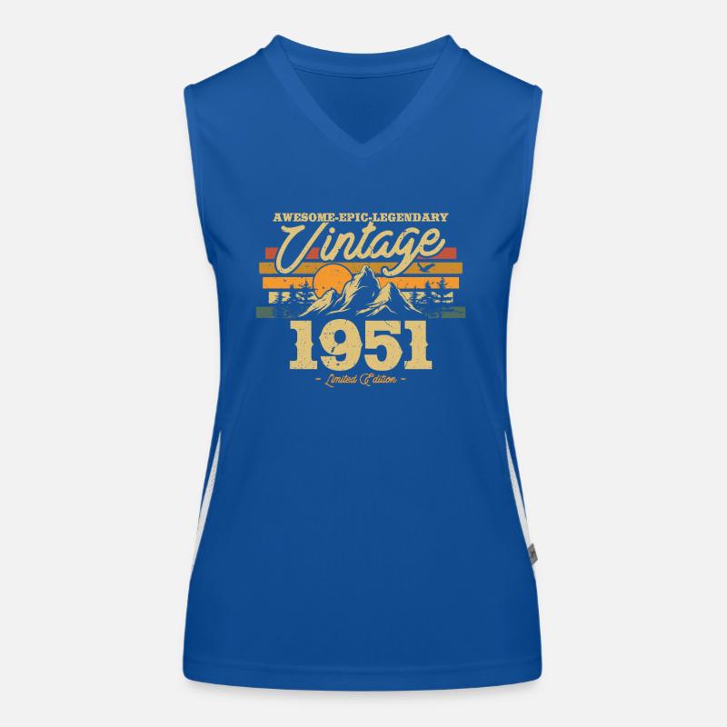 1951 Nostalgie Geburtstagsgeschenk Funktionelles Kontrast-Tank Top für Frauen