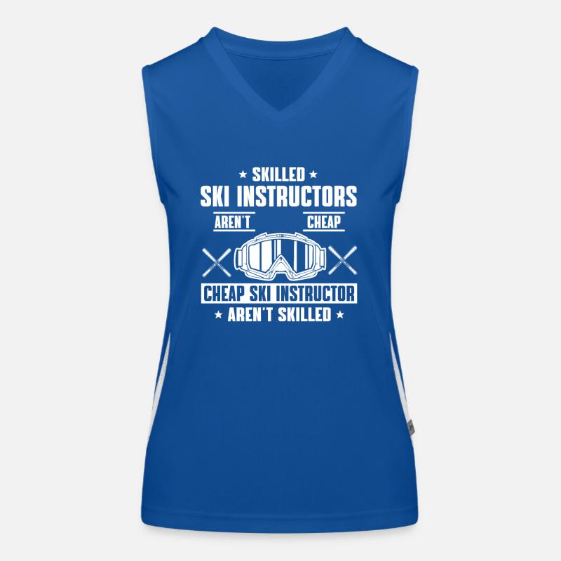 Funny ski instructor saying Women's Functional Contrast Tank Top