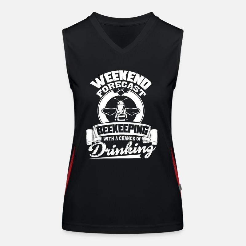 Beekeeper Weekend Forecast Beekeeping Women's Functional Contrast Tank Top