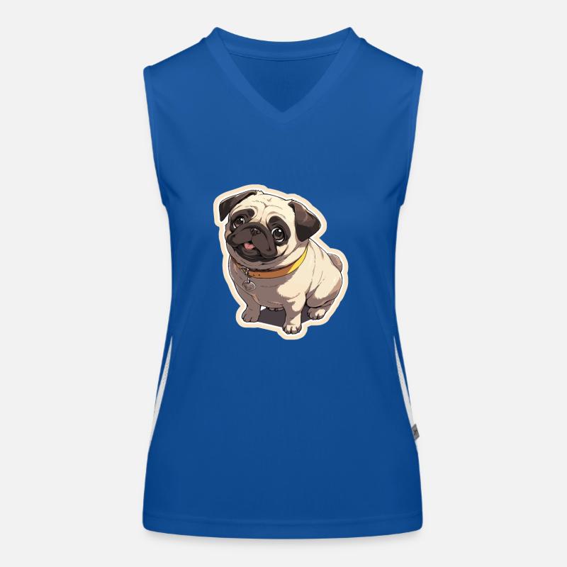 Mops Mops Hund Mops Geschenke Mops Liebhaber Funktionelles Kontrast-Tank Top für Frauen