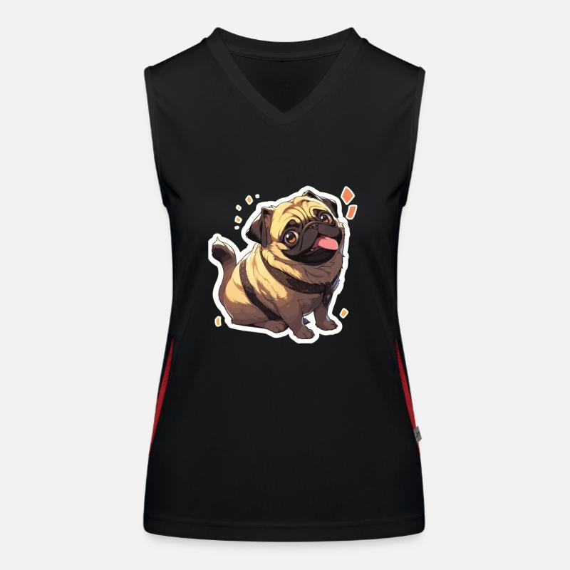 Mops Mops Hund Mops Geschenke Mops Liebhaber Funktionelles Kontrast-Tank Top für Frauen