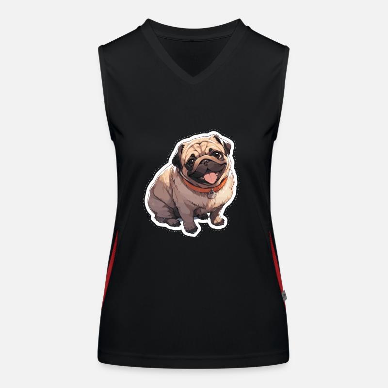 Mops Mops Hund Mops Geschenke Mops Liebhaber Funktionelles Kontrast-Tank Top für Frauen