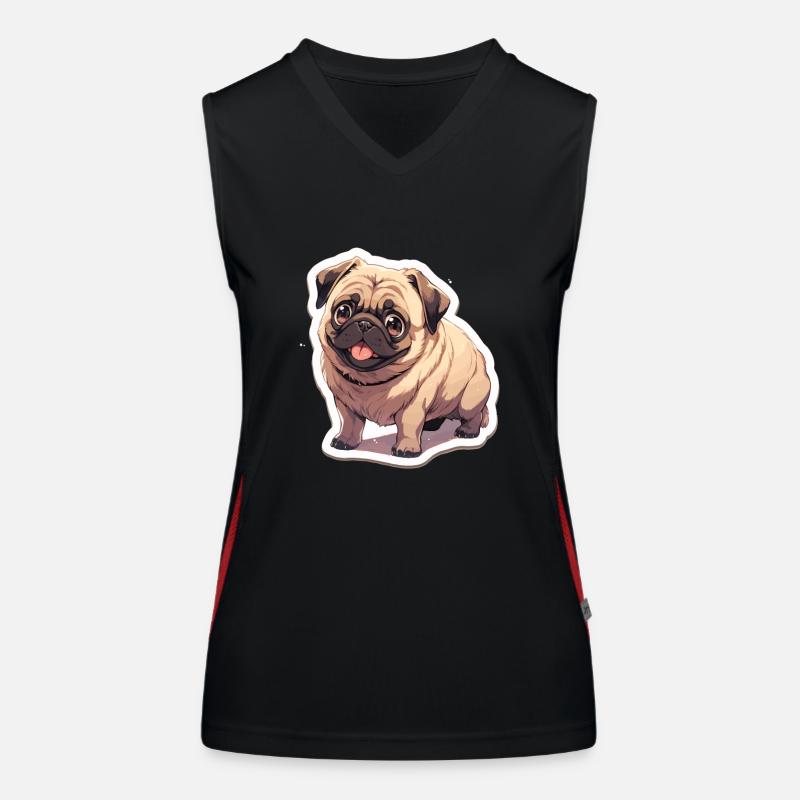 Mops Mops Hund Mops Geschenke Mops Liebhaber Funktionelles Kontrast-Tank Top für Frauen