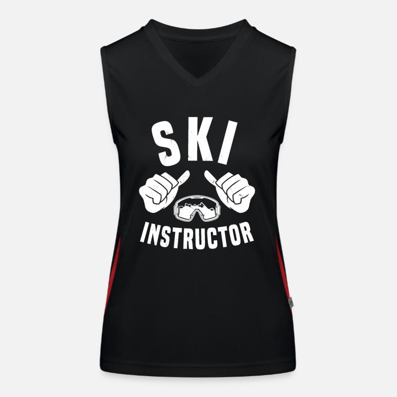 Moniteur de ski ski briller cours de ski Débardeur respirant contrasté Femme