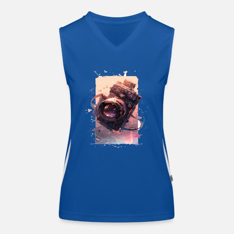 Camera Retro Camera Cameras Analog Women's Functional Contrast Tank Top