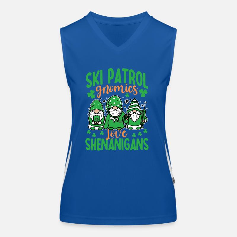 Fun Ski Patrol St. Patrick's Day Women's Functional Contrast Tank Top