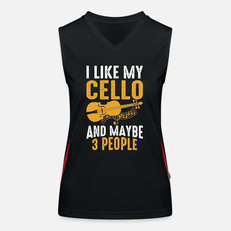 Violoncelle violoncelliste Débardeur respirant contrasté Femme