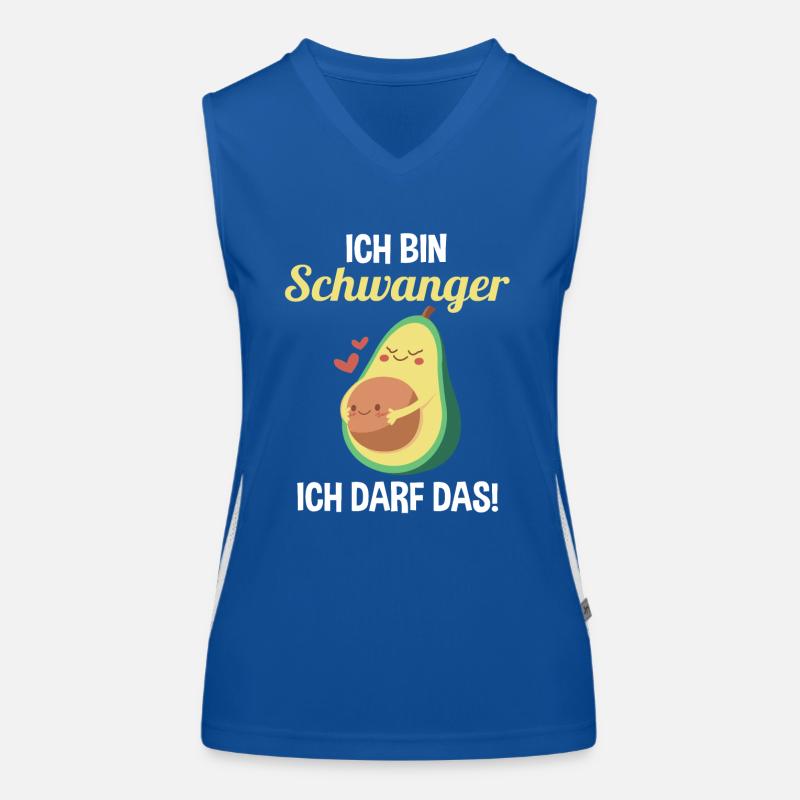 Avocado Ich Bin Schwanger Ich Darf Das Funktionelles Kontrast-Tank Top für Frauen