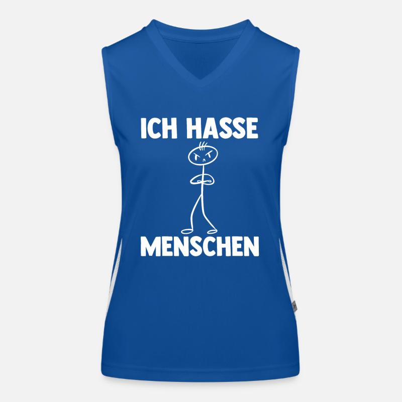 Ich Hasse Menschen Funktionelles Kontrast-Tank Top für Frauen