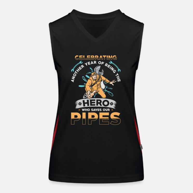 Klempner Geburtstagsgeschenk Funktionelles Kontrast-Tank Top für Frauen