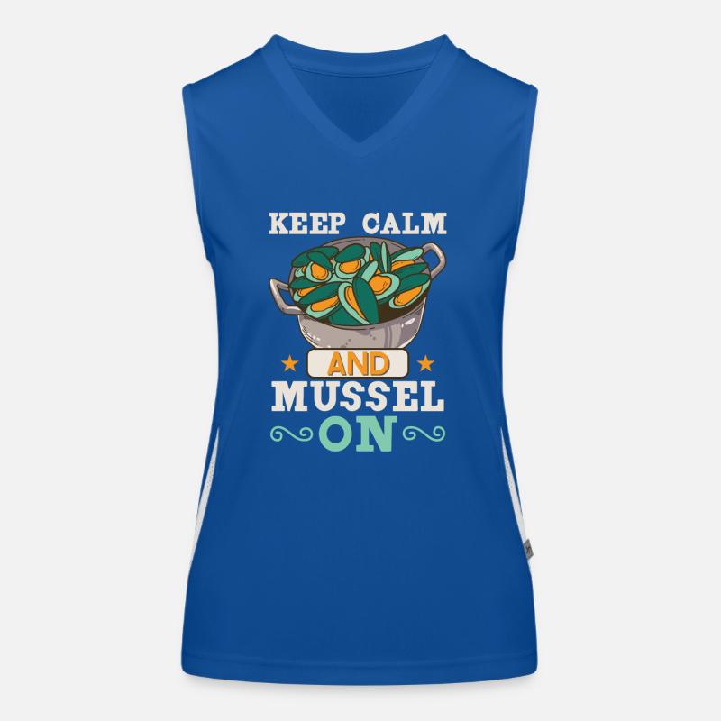 Mussels Seafood Shellfish Women's Functional Contrast Tank Top