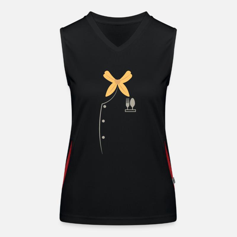 Chefkoch Kostüm Löffel Gabel Kulinarische Küche Funktionelles Kontrast-Tank Top für Frauen