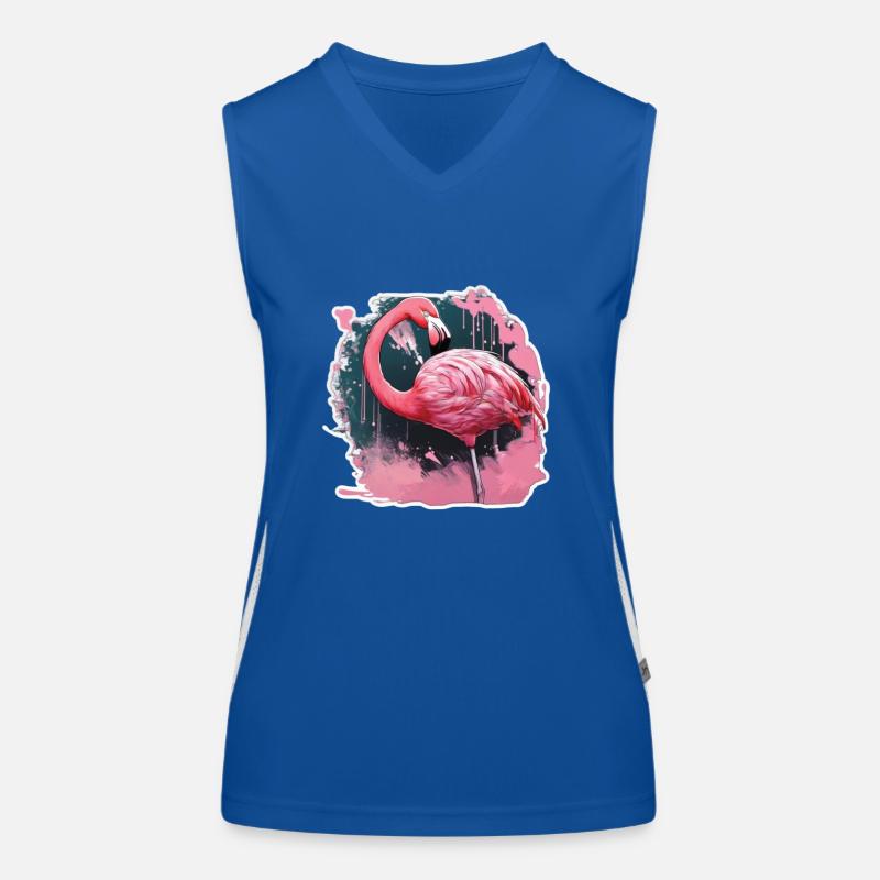 Flamingos Funktionelles Kontrast-Tank Top für Frauen