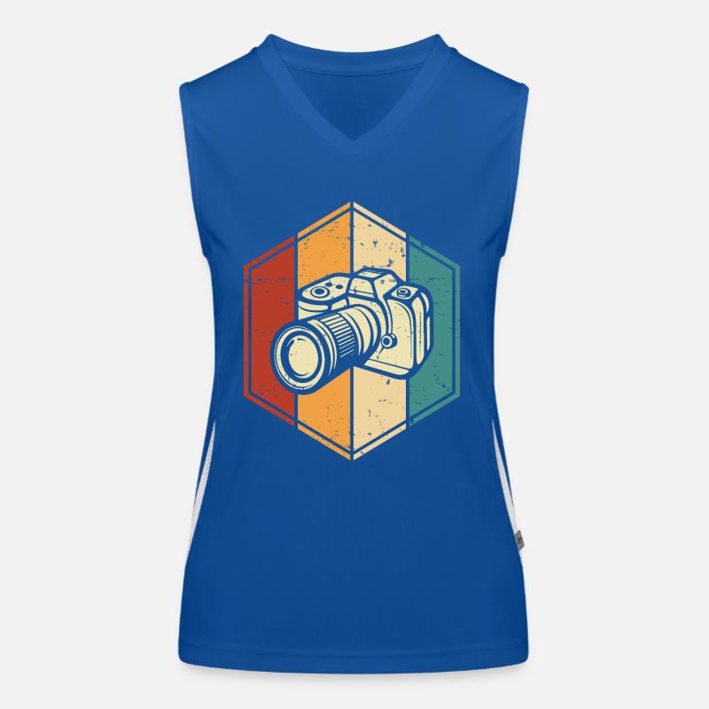 Camera Photographer Women's Functional Contrast Tank Top