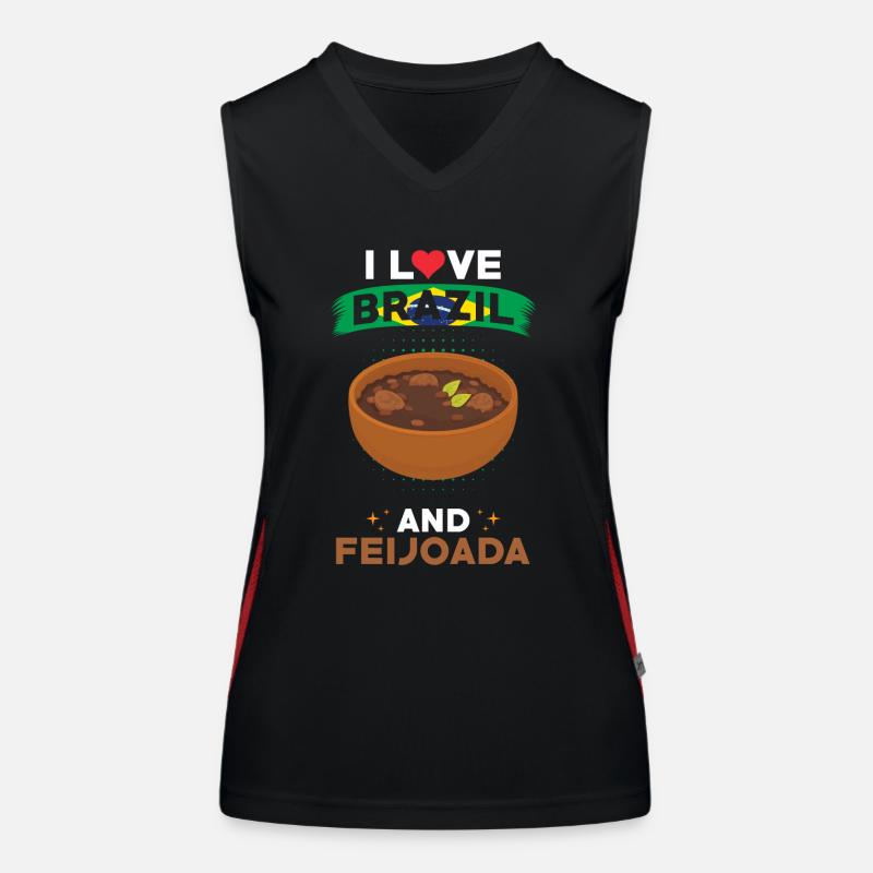 Feijoada, Brésil, Cuisine brésilienne Débardeur respirant contrasté Femme