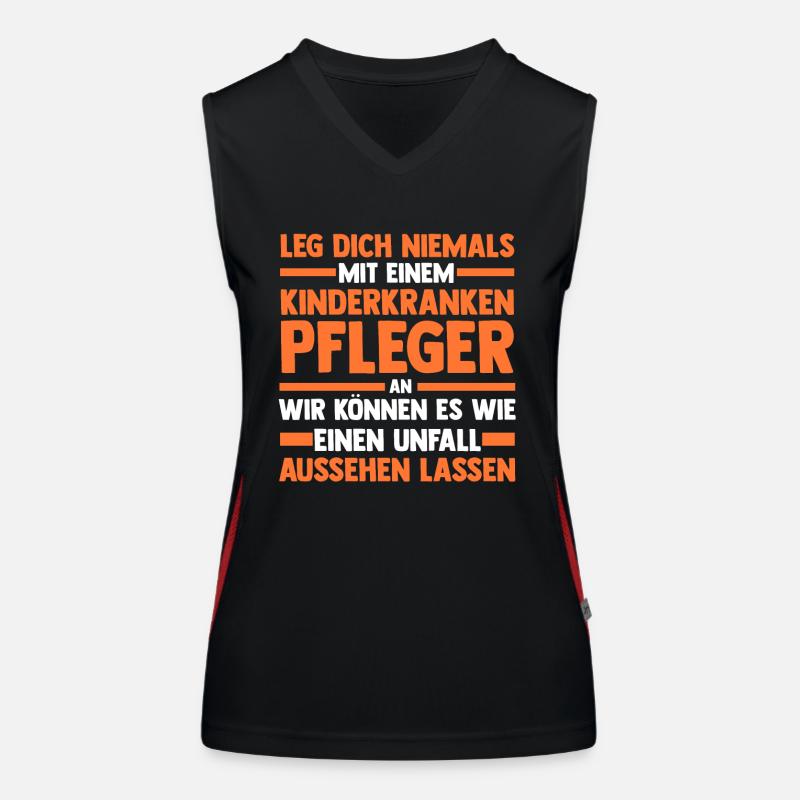 Pfleger Pflegekraft Kinderkrankenpfleger Funktionelles Kontrast-Tank Top für Frauen