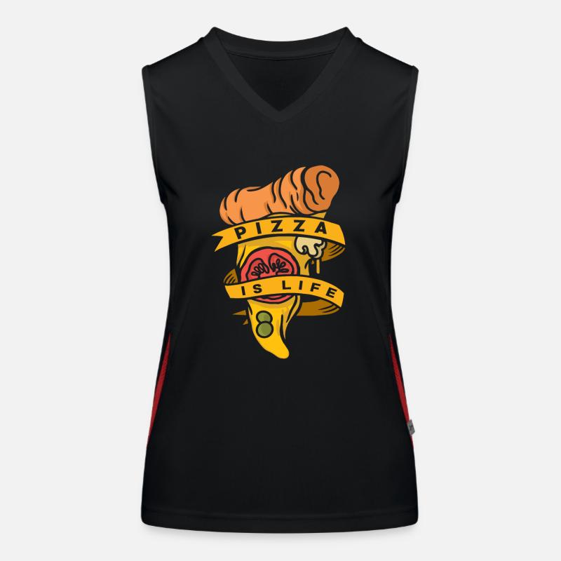 Pizza Leben Funktionelles Kontrast-Tank Top für Frauen