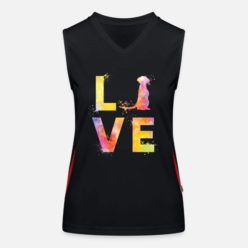 Erdmännchen liebe Funktionelles Kontrast-Tank Top für Frauen