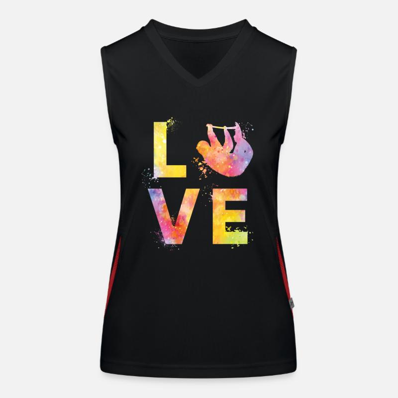 Faultier liebe Funktionelles Kontrast-Tank Top für Frauen